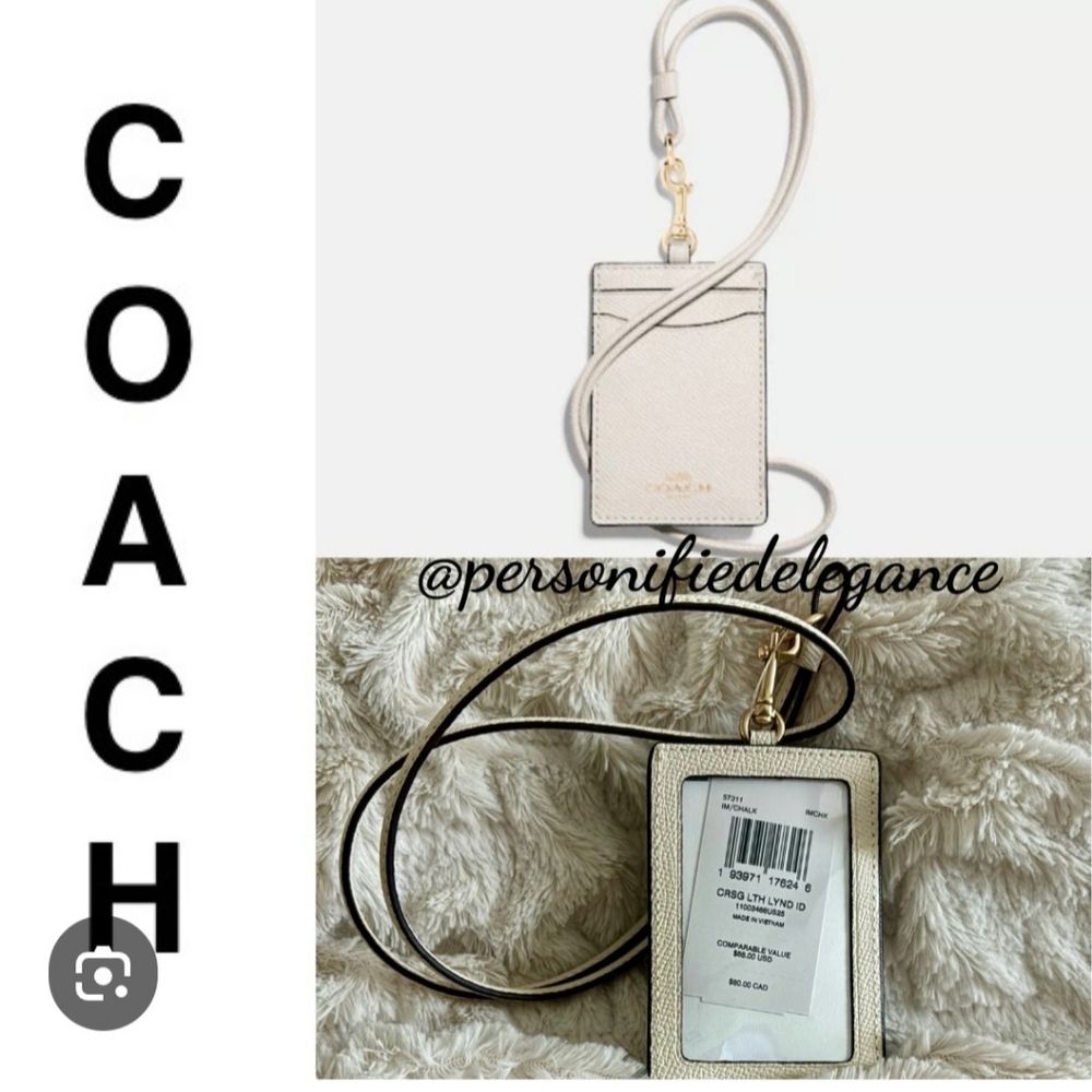 Coach Cream ID Holder Lanyard. Price Is Firm.